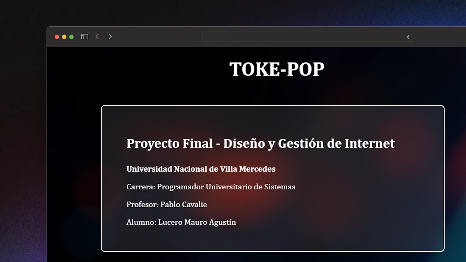 Imagen ilustrativa de mi video juego web hecho con JavaScript